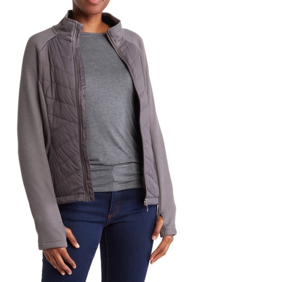 Grey Mineral Color Spyder Nova Front Zip Hybrid Jacket - Duplicate - Picture 2 of 16